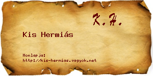 Kis Hermiás névjegykártya